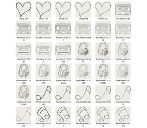 Stickserie - Musik Doodle Love